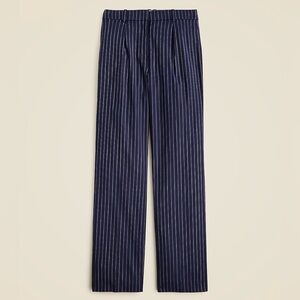 J.Crew Collection Portia pant in navy pinstripe Italian